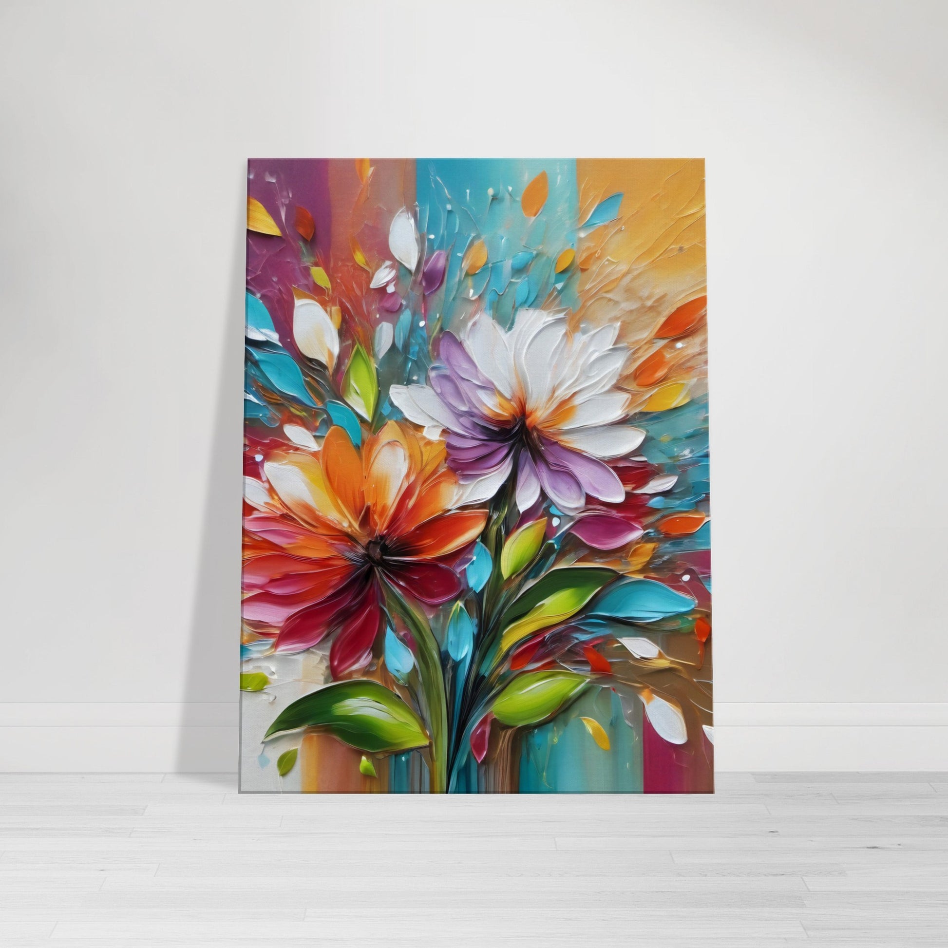 Tableau de fleurs en peinture