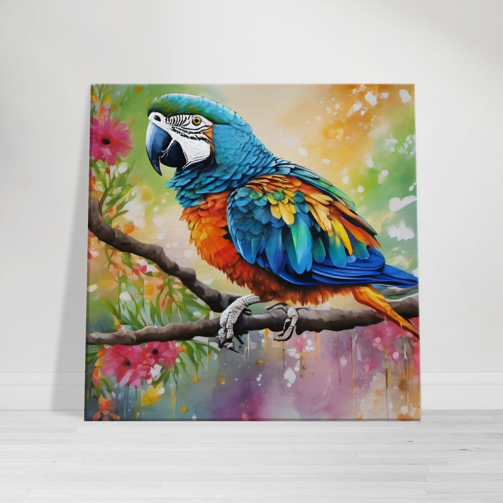 tableau perroquet coloré