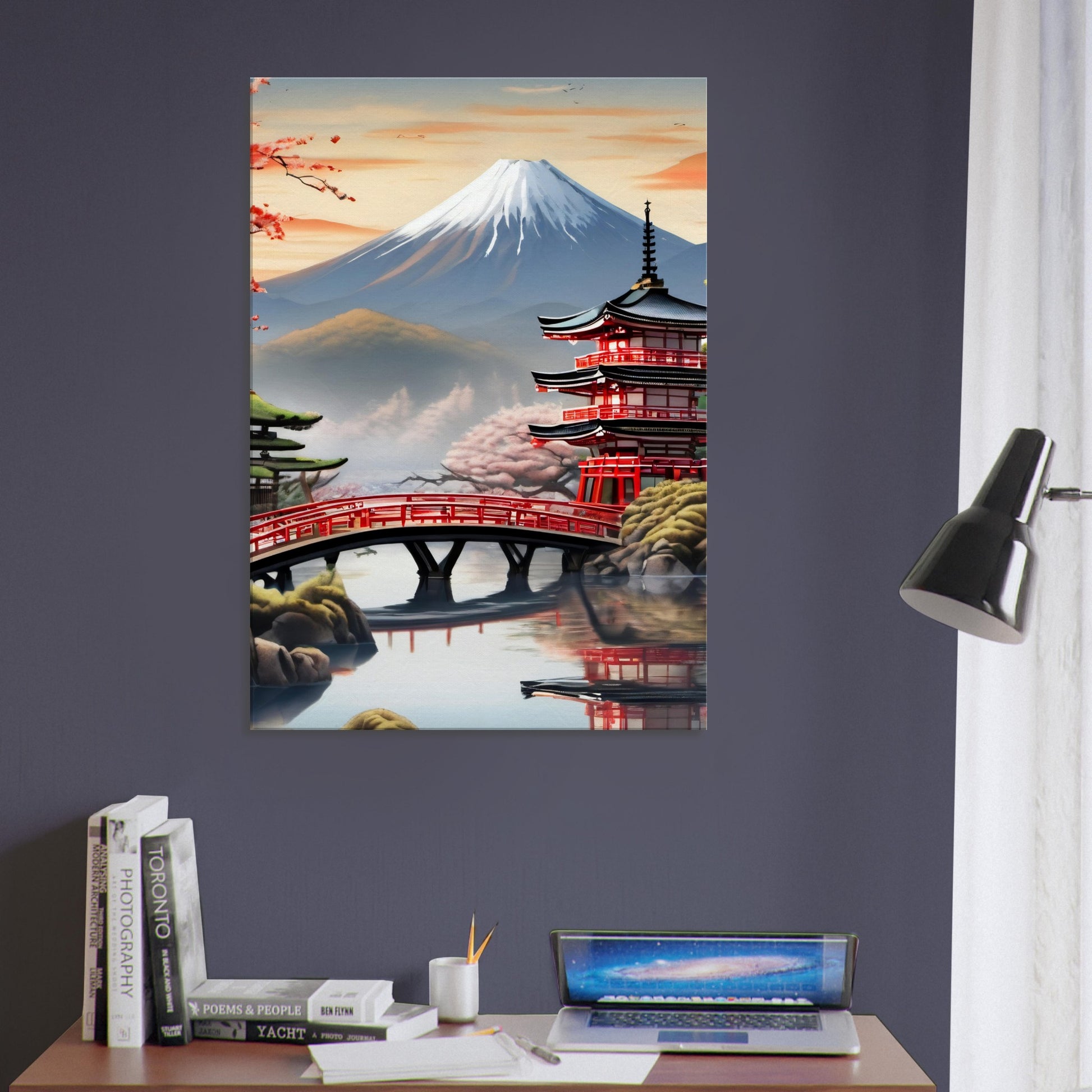 tableau japonais traditionnel dans le bureau