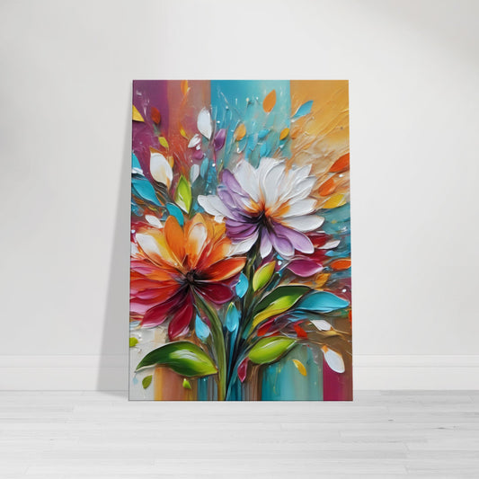 Tableau de fleurs en peinture