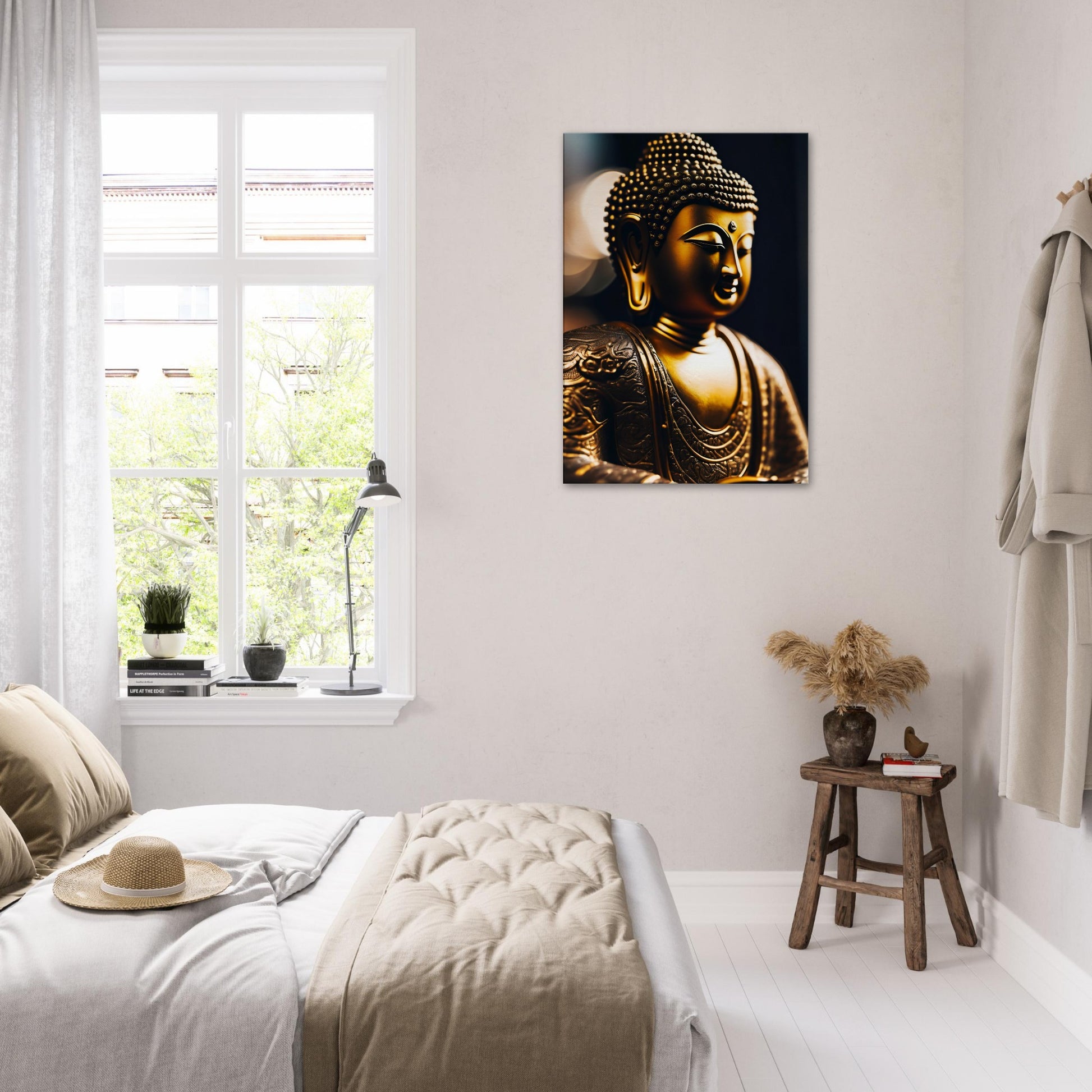 tableau bouddha relief dans la chambre