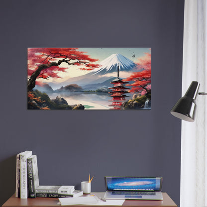 tableau paysage japonais pour le bureau