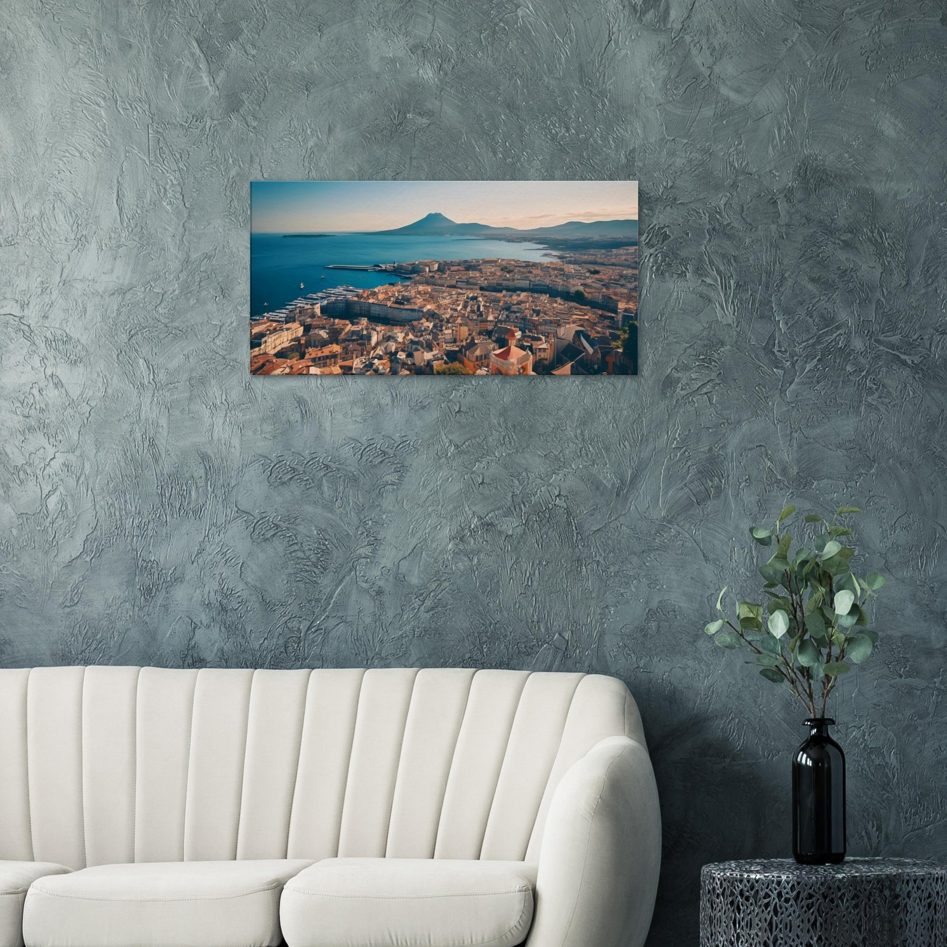 tableau de Naples en Italie avec le Vésuve dans le salon