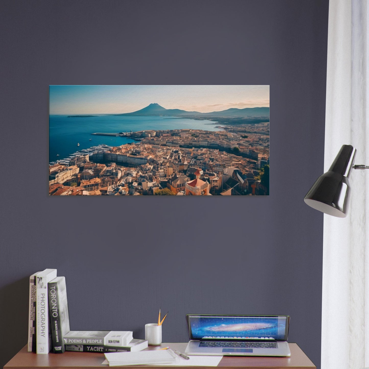 tableau de Naples en Italie avec le Vésuve dans le bureau