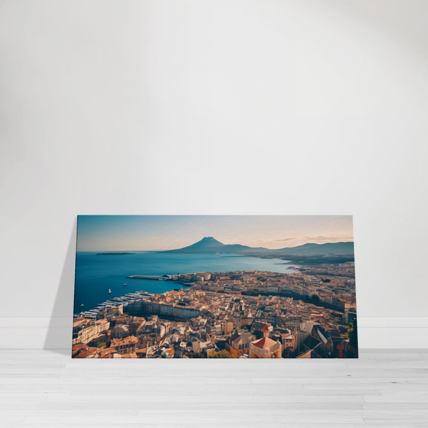 tableau de Naples en Italie avec le Vésuve