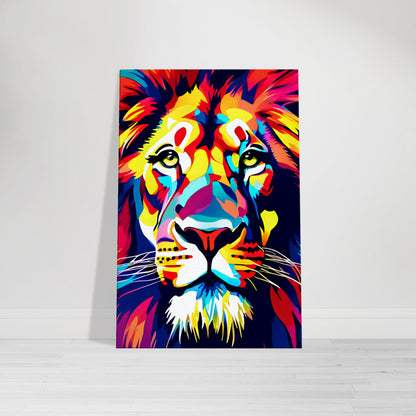 tableau lion pop art