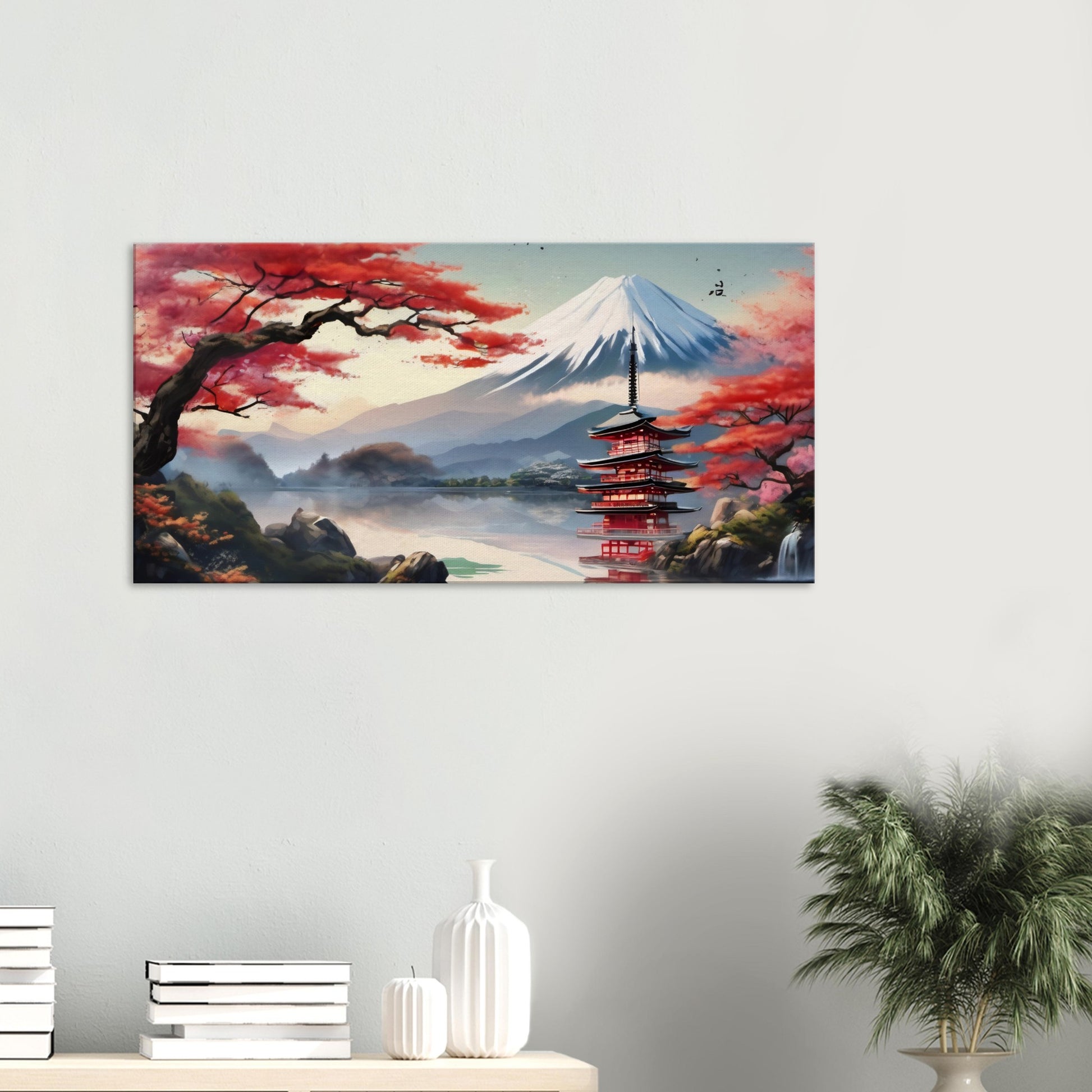 tableau paysage japonais