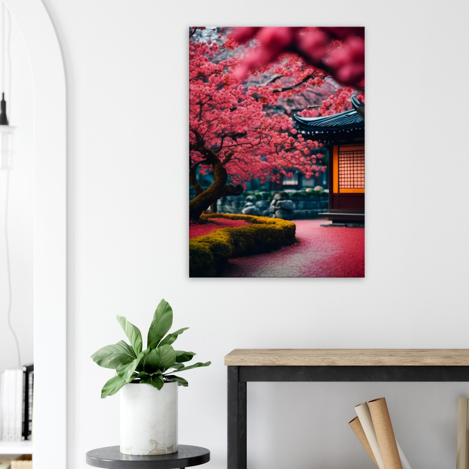 tableau de cerisier japonais dans le salon