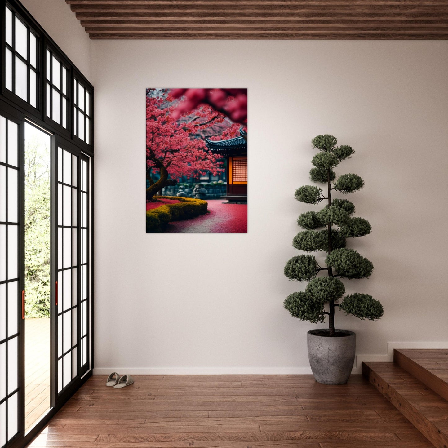 tableau decoratif de cerisier japonais